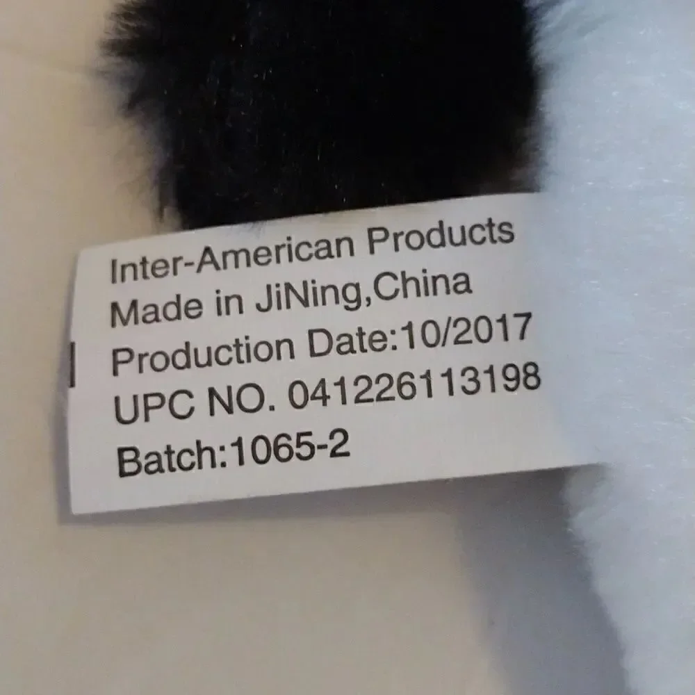 Inter American 2017 Cow With Blue Plaid Bow Stuffed Plushie Toy‎